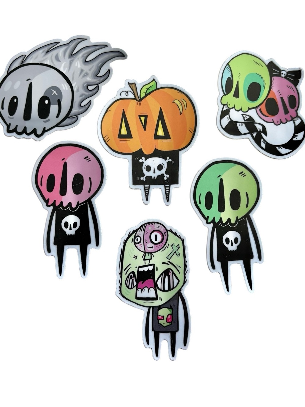 6pk Halloween Vinyl Stickers